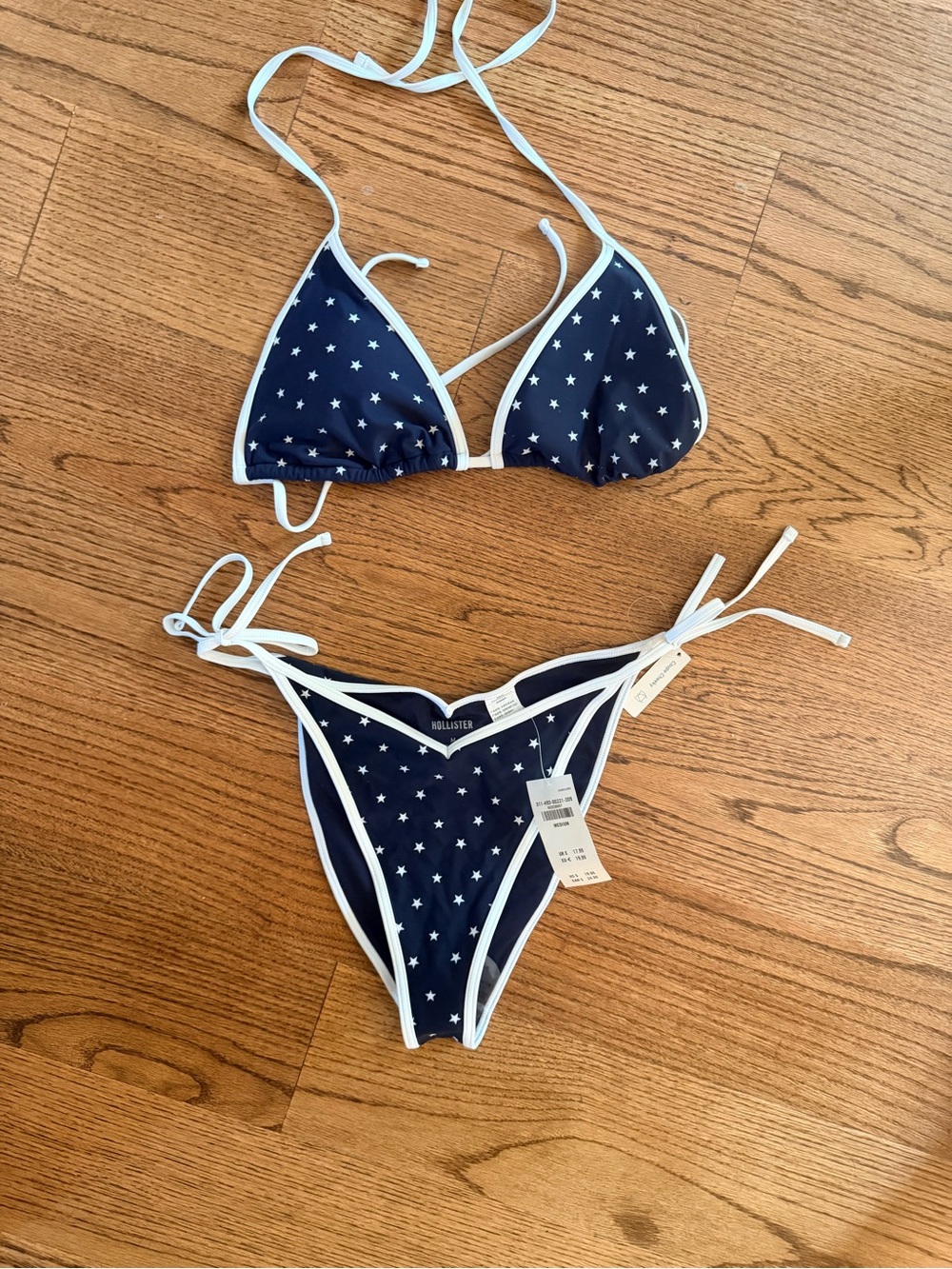 Hollister blue and white star bikini